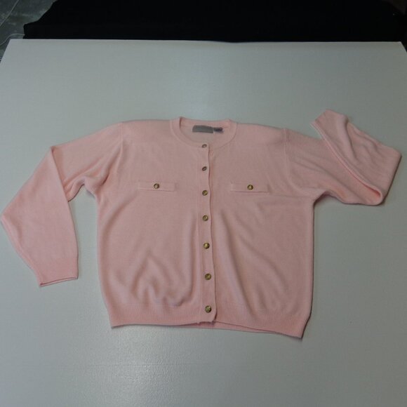 Signature Expressions Size Large Pink Cardigan (Possibly Vintage) - Picture 1 of 8